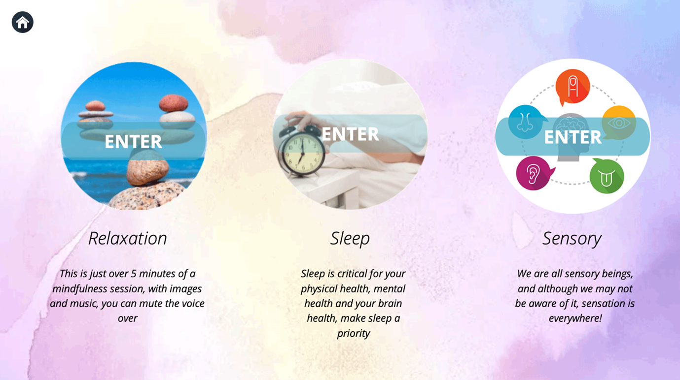 Overview of the HTOT Relax, Sleep, Sensory Offering